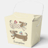 Personalisierte Wurst Hunde Dackel Geschenkschachtel (Vorderseite)