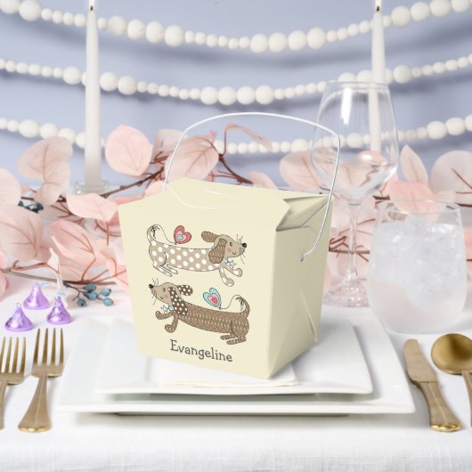 Personalisierte Wurst Hunde Dackel Geschenkschachtel (Hochzeit)