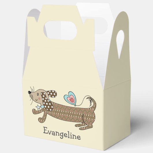 Personalisierte Wurst Hunde Dackel Geschenkschachtel (Offen)