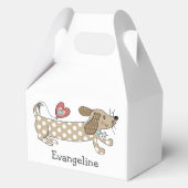 Personalisierte Wurst Hunde Dackel Geschenkschachtel (Rückseite)