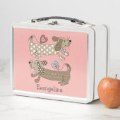 Personalisierte Wurst Hunde Dackel Metall Brotdose (Beispiel)