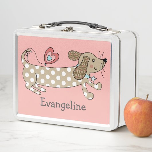 Personalisierte Wurst Hunde Dackel Metall Brotdose (Beispiel)