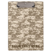 Personalisierte Wüste Digital Camouflage Deer Camo Klemmbrett (Vorderseite)