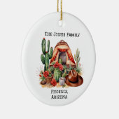 Personalisierte Wüste/Südwestliches Camping Keramik Ornament (Rechts)