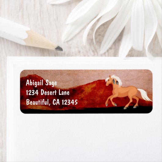 Personalisierte Wüste Wild Mustang Horse (Insitu)