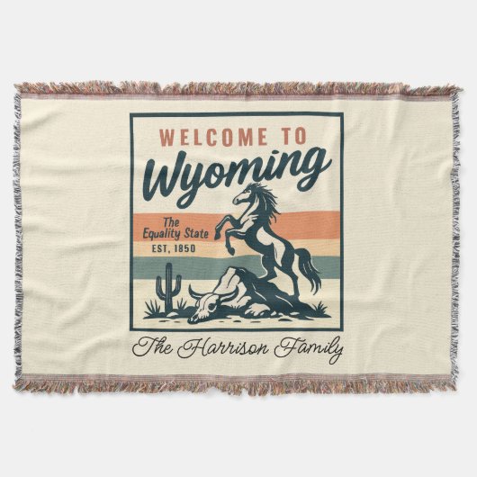Personalisierte Wyoming-Wurfdecke Decke (Vorderseite)