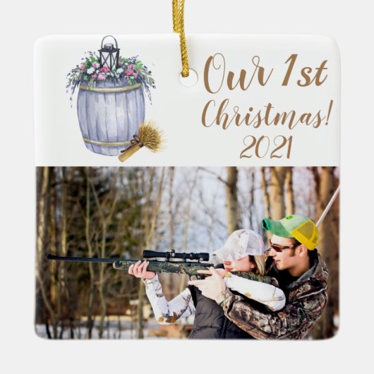 Personalisierte XMAS Ornament Sommerhochzeit (Vorderseite)