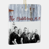 Personalisierte XMAS Ornament Weißwaschholz Stall (Rechts)