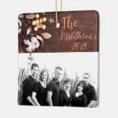 Personalisierte XMAS-Zierwolle-Zweigstelle auf dun Keramikornament (Links)