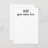 Personalisierte XOXO Stationery Notecards Dankeskarte (Vorne/Hinten)