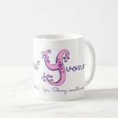Personalisierte Y Monogramm-Tasse Kaffeetasse (VorderseiteRechts)