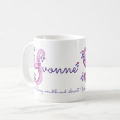 Personalisierte Y Monogramm-Tasse Kaffeetasse (Vorderseite Links)