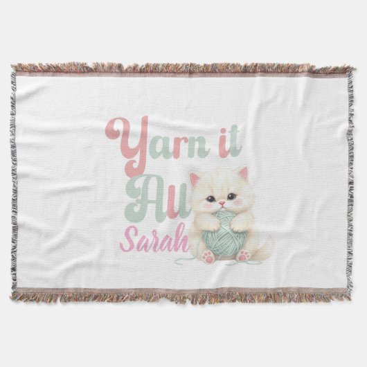 Personalisierte Yarn it All Wurfdecke  Decke (Vorderseite)