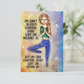 Personalisierte Yoga-Ermutigungskarte (Stehend Vorderseite)