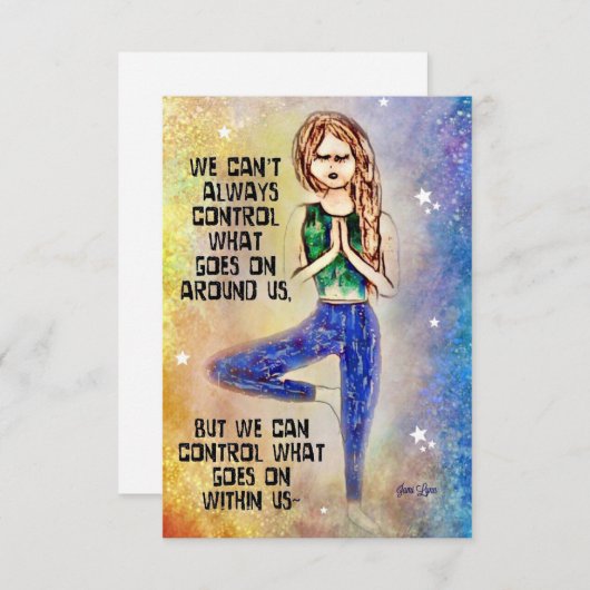 Personalisierte Yoga-Ermutigungskarte (Vorne/Hinten)