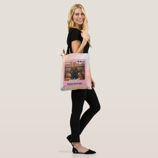 Personalisierte Yoga Lover Lehrerin Mama Frauen Ge Tasche (Am Model)