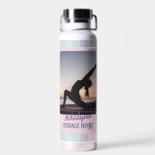 Personalisierte Yoga Lover Lehrerin Mama Frauen Ge Trinkflasche (Rückseite)