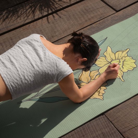 Personalisierte Yoga Mat - Dezember Narcissus Blum Yogamatte