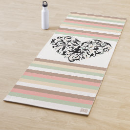 Personalisierte Yoga Matte mit Herz und Name