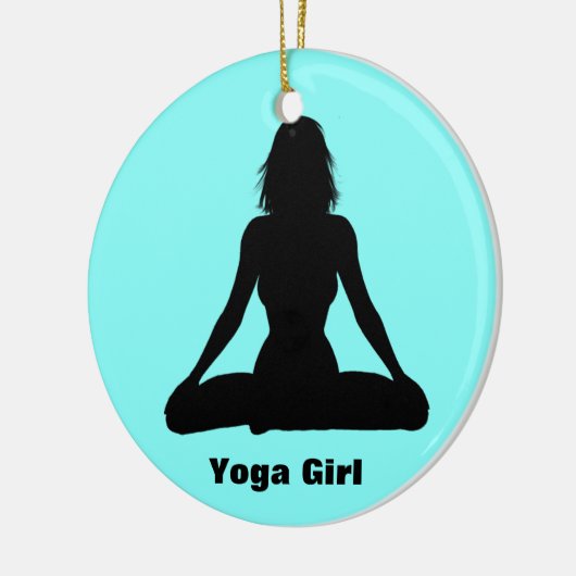 Personalisierte Yoga-Ornament Keramikornament (Links)