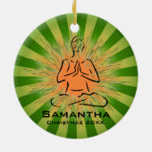 Personalisierte Yoga Pose Ornament (Hinten)
