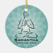 Personalisierte Yoga Pose Ornament (Vorne)