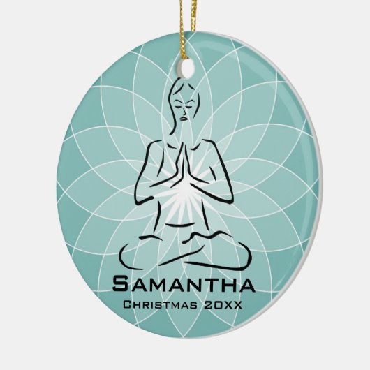Personalisierte Yoga Pose Ornament (Links)