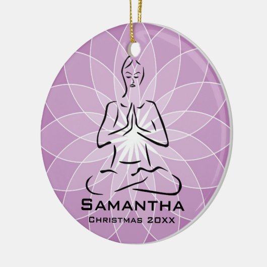 Personalisierte Yoga Pose Ornament (Links)