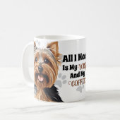Personalisierte Yorkie Mama, Yorkie Vater, Yorkie  Kaffeetasse (Vorderseite Links)