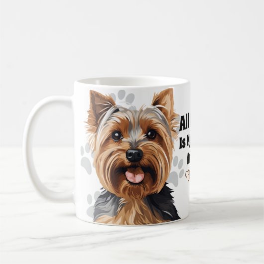 Personalisierte Yorkie Mama, Yorkie Vater, Yorkie  Kaffeetasse (Links)