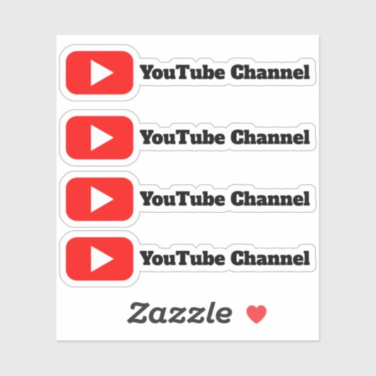 Personalisierte Youtube Channel Handle Social Medi Aufkleber (Blatt)