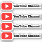 Personalisierte Youtube Channel Handle Social Medi Aufkleber (Vorderseite)