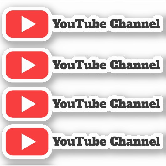 Personalisierte Youtube Channel Handle Social Medi Aufkleber (Vorderseite)