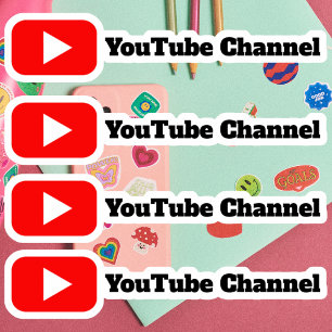Personalisierte Youtube Channel Handle Social Medi Aufkleber