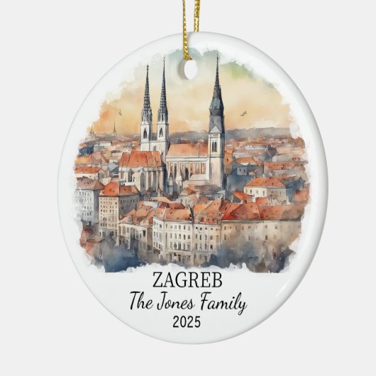 Personalisierte Zagreber Ornamente, Kroatien Gesch Keramik Ornament (Links)