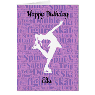 Personalisierte Zahl Eis-Skaten-Geburtstags-Karte