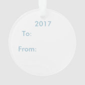 Personalisierte Zahl Skater-Verzierung Ornament (Rückseite)