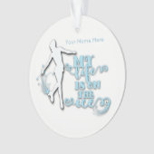 Personalisierte Zahl Skater-Verzierung Ornament (Vorderseite)