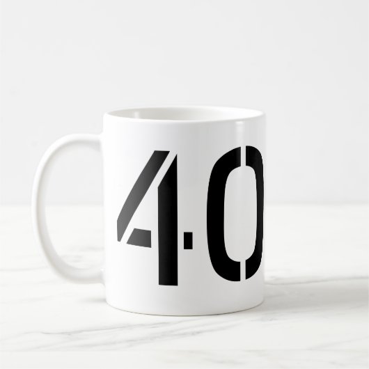 Personalisierte Zahlengeschenke | Anpassbare Numme Kaffeetasse (Links)