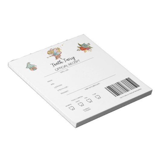 Personalisierte Zahnseidenmeilen Notizblock (angewinkelt)