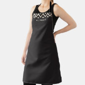 Personalisierte Zaidy Zickzack Black & White Schür Schürze (InSitu)