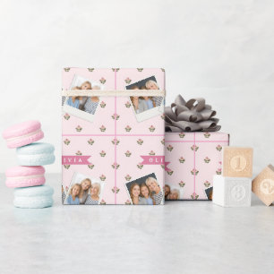 Personalisierte Zarte Botanische Florale Romantisc Geschenkpapier