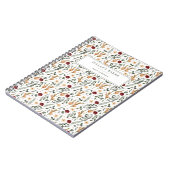 Personalisierte zarte Flora Notizblock (Linke Seite)