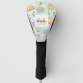 Personalisierte Zauberbücher Mädchen Schule Mintgr Golf Headcover (Vorderseite)