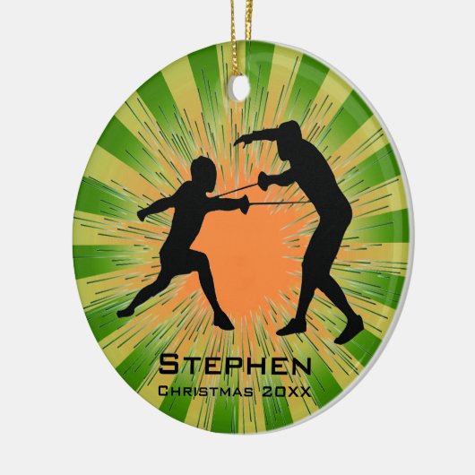 Personalisierte Zaunanlage Keramik Ornament (Links)