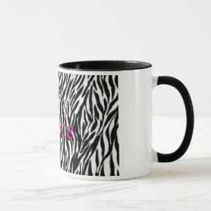 Personalisierte Zebra-Druck-Kaffee-Tasse für sie Tasse