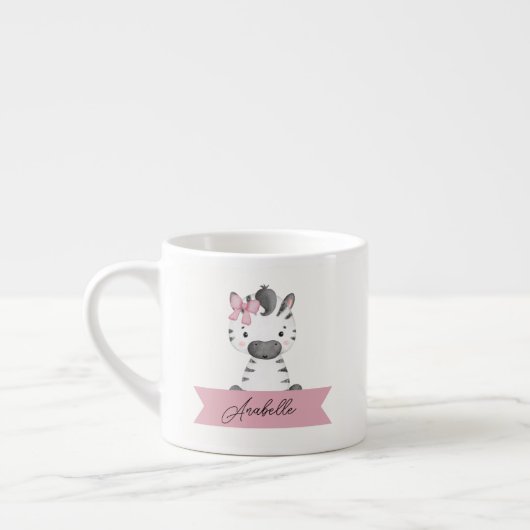 Personalisierte Zebra-Kinder Espressotasse (Links)