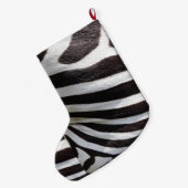 Personalisierte Zebra Print Großer Weihnachtsstrumpf (Rückseite (Hängend))