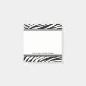 Personalisierte Zebra Print Post-It-Notes Post-it Klebezettel (Vorderseite)