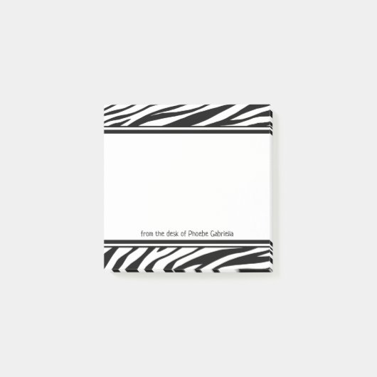 Personalisierte Zebra Print Post-It-Notes Post-it Klebezettel (Vorderseite)